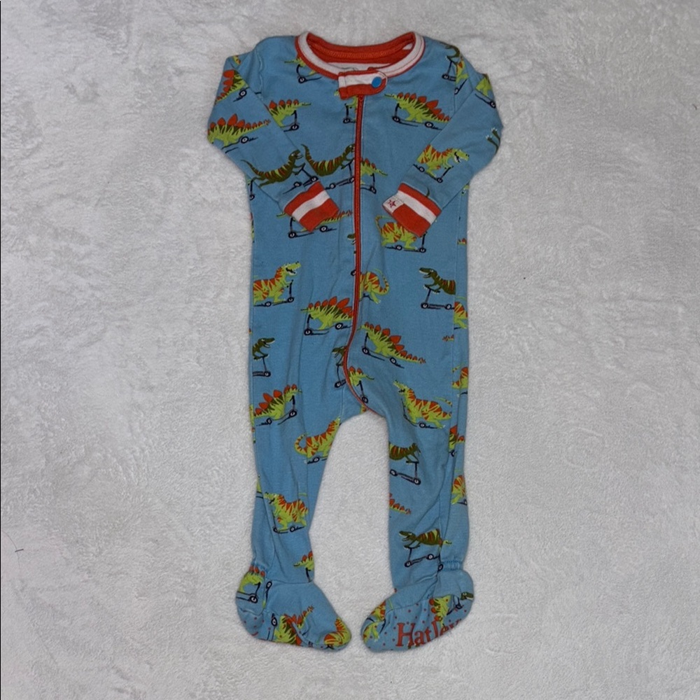 Harley Dinosaur Print One Piece footie/ sleeper Pajama